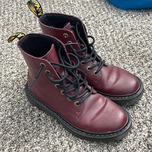 Maroon Doc Martins Sz 7